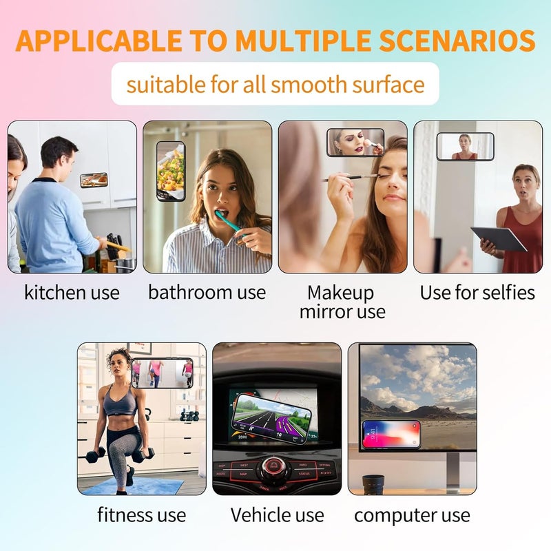 ZYCCER Double Sided Silicone Suction Phone Holder Mount,Compatible with iPhone and Android Cases Hands-Free Mirror Shower Phone Mount Strong Grip Holder (White, Single Sided 1PCS) - Image 4